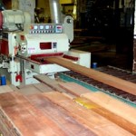 , the wood is run through a double-sided planer which brings the wood 
